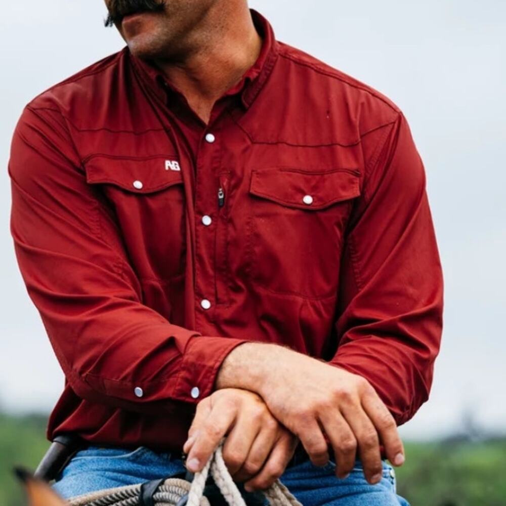AG-Gear Stockyard Long Sleeve Maroon Size 3X
